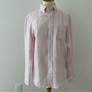 J. Crew Baird McNutt Irish Linen Button Down Long Sleeve Shirt S Slim